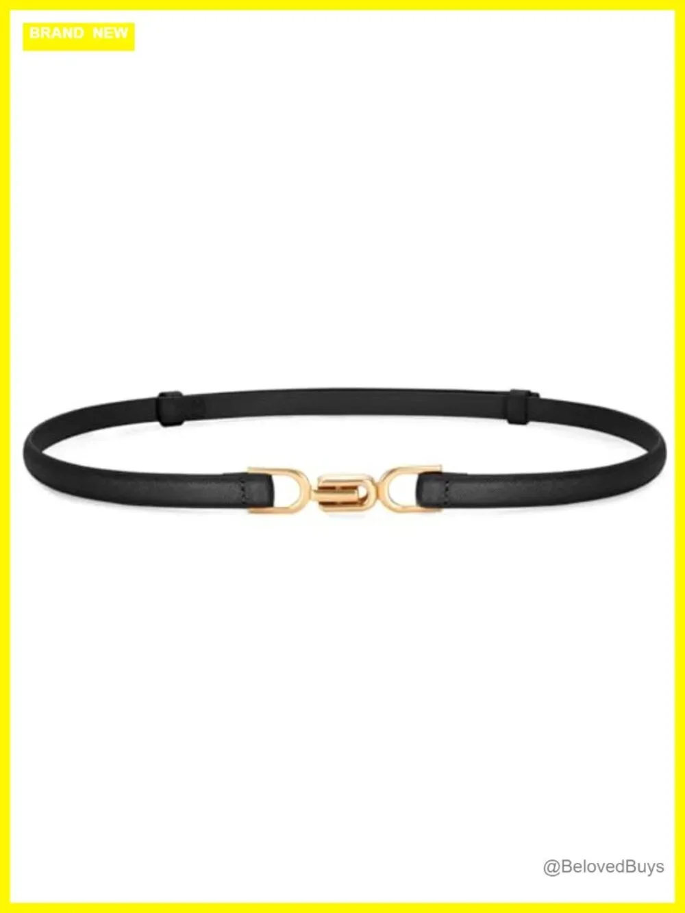 Women's Faux Leather Skinny Belt Adjustable Thin Waist Belt with Alloy Buckle